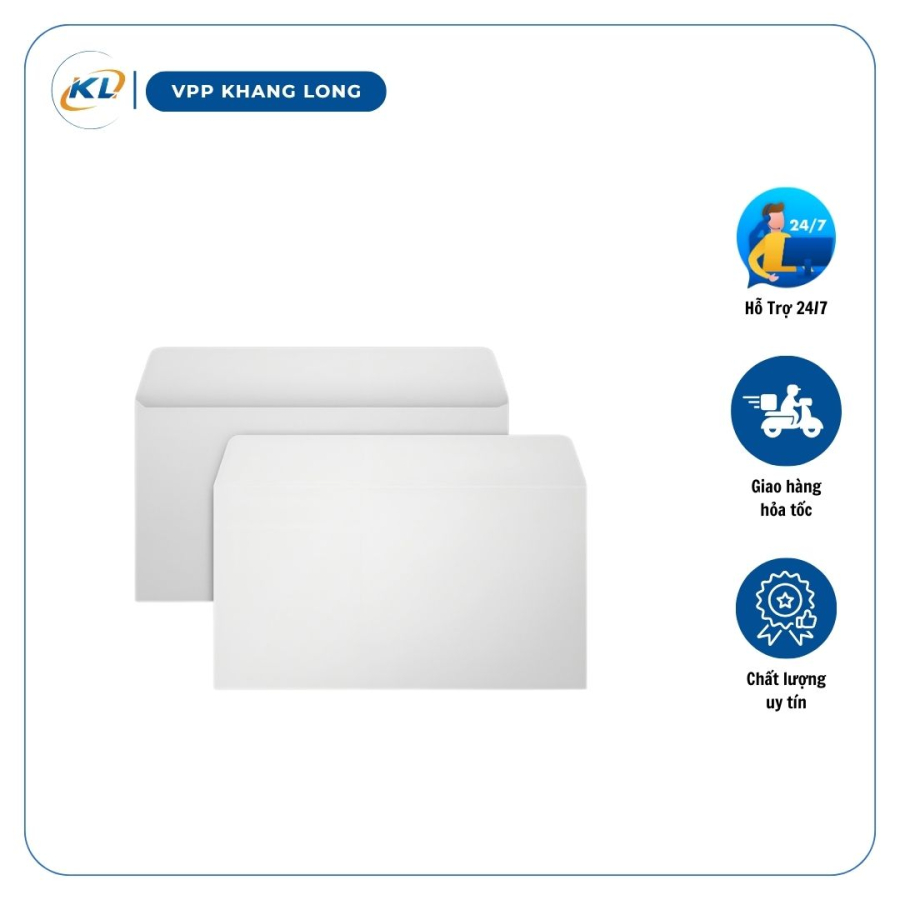 Bao thư trắng 12 x 22 